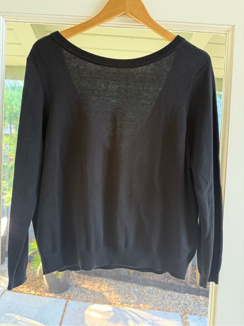 ba&sh Black V-Neck Sweater with Crystal Embellishment - Picture 3 of 5